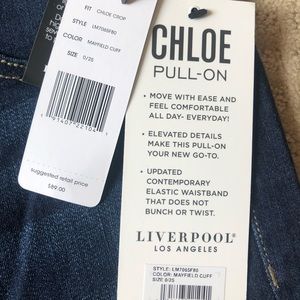 LIVERPOOL chloe crop pull-on jeans